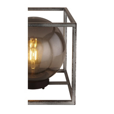 Solární svítidlo kovové černé, antik, plast, kostka uvnitř s koulí, součástí balení baterie AA 600mAh 1,2V, IP44, DxŠxV:230x230x230mm, vč LED 0,06W 3V, 3000K