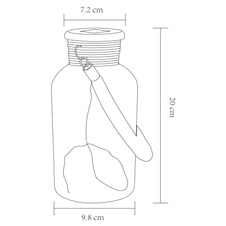 Solární svítidlo plast vzhled dřeva, čiré sklo, konopná hnědá, vypínač, součástí balení baterie 2/3 AAA 200mAh 1,2V, IP44, na zavěšení nebo postavení, Ø98mm, V:200mm, včetně 10x LED 0,06W 3,2V, 3lm výkon, 3000K