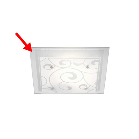 Náhradní sklo pro 48062, zrcadlové, 24x24cm