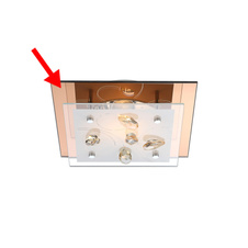 Náhradní sklo pro 40412, zrcadlové, 24x24cm