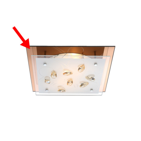 Náhradní sklo pro 40412-2, zrcadlové, 33,5x33,5cm