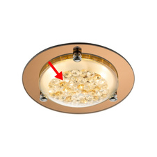 Náhradní sklo pro 48247, s křišťálkami, Ø15,3 cm