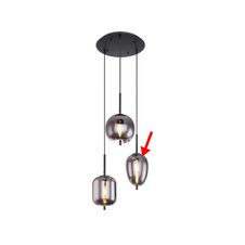 Náhradní sklo pro 15345-3, -4, -8 oválné, 15,8cm