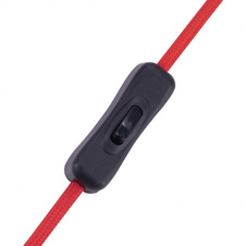 Stolní svítidlo, kov mátový a růžový, červený textilní kabel 1,5 m, vypínač, DxŠxV185x140x350 bez žárovky 1xE14, max. 25W 230V