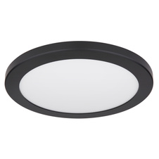 Stropní svítidlo, plast černý, plast opál bílý, změna barvy světla vypínačem v zadní části světla, fixace barev, Ø30cm, V:2cm, včetně 1xLED 24W 230V, 2200 lm zdroj, 1800lm výstup, změna barvy světla 3000-4000-6500K