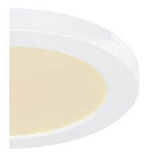 Stropní svítidlo, plast bílý, plast bílý, změna barvy světla vypínačem v zadní části světla, fixace barev, Ø22cm, V:2cm, včetně 1xLED 18W 230V, 1800lm zdroj, 1500 lm výstup, změna barvy světla 3000-4000-6500K