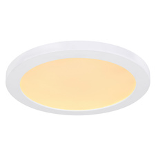 Stropní svítidlo, plast bílý, plast bílý, změna barvy světla vypínačem v zadní části světla, fixace barev, Ø30cm, V:2cm, včetně 1xLED 24W 230V, 2200 lm zdroj, 1900lm výstup, změna barvy světla 3000-4000-6500K