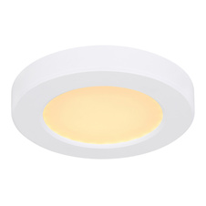 Stropní svítidlo, plast bílý, plast bílý, změna barvy světla vypínačem v zadní části světla, fixace barev, Ø13cm, V:2cm, včetně 1xLED 6W 230V, 610lm zdroj, 450lm výstup, změna barvy světla 3000-4000-6500K