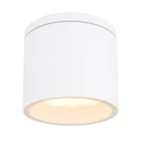 Venkovní svítidlo, hliník bílý, sklo průhledné, IP44, Ø11cm, V:10cm, bez žárovky 1xGX53, max. 7W 230V