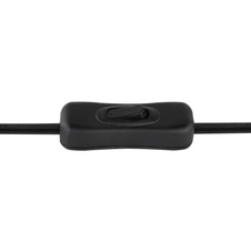 Stolní lampa, nikl, textil antracit, výška stínítka 15cm, kabel 1,5m, vypínač, Ø15cm, V:35cm, bez žárovky 1xE14, max. 25W 230V