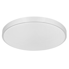 Stropní svítidlo, kov bílý, plast stříbrný, akryl bílý, paměťová funkce, noční světlo, stmívatelné, dálkové ovládání, fixace barvy, Ø41cm, V:6cm, včetně 1xLED 18W 230V, 1860lm zdroj, 1300lm výstup, změna barvy světla 2700-6500K