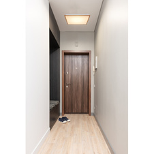 Stropní svítidlo, hliník, imitace dřeva, plast opál, DxŠxV: 450x450x65 včetně 1xLED 24W 230V, zdroj 2100lm, výstup 1500lm, 3000K