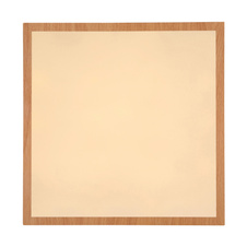 Stropní svítidlo, hliník, imitace dřeva, plast opál, DxŠxV: 450x450x65 včetně 1xLED 24W 230V, zdroj 2100lm, výstup 1500lm, 3000K