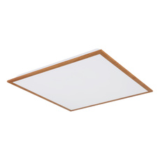 Stropní svítidlo, hliník, imitace dřeva, plast opál, DxŠxV: 450x450x65 včetně 1xLED 24W 230V, zdroj 2100lm, výstup 1500lm, 3000K