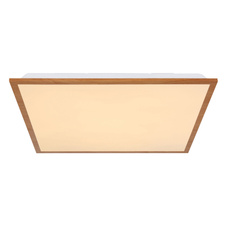 Stropní svítidlo, hliník, imitace dřeva, plast opál, DxŠxV: 450x450x65 včetně 1xLED 24W 230V, zdroj 2100lm, výstup 1500lm, 3000K