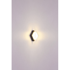 Venkovní svítidlo, hliník antracit, plast opál satinovaný, IP54, ŠxV: 16x16cm, H:10cm, včetně 1xLED 12W 230V, zdroj 1214lm, výstup 728lm, 3000K