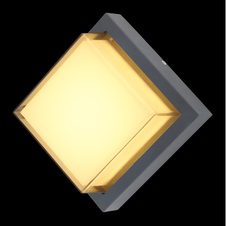 Venkovní svítidlo, hliník antracit, plast opál satinovaný, IP54, ŠxV: 16x16cm, H:10cm, včetně 1xLED 12W 230V, zdroj 1214lm, výstup 728lm, 3000K