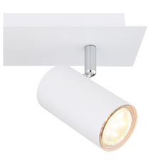 Stropní svítidlo, kov bílý matný, DxŠxV: 450x90x120, bez žárovek 3xGU10, max. 35W 230V