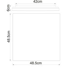 Stropní svítidlo, kov bílý, plast černý, akryl, kompatibilní s Google Assistant a Alexa, paměť.funkce, noční světlo, třpytivý efekt, stmívatelné, dál.ovládání, DxŠxV: 49x49x6cm, LED 24W 230V, 2400lm zdroj, 1300lm výstup, změna barvy světla 2700-6000K