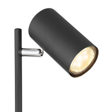 Stolní lampa, kov černý, kabel 1,5m, vypínač, Ø12cm, V:35cm, bez žárovky 1xGU10 LED 5W 230V