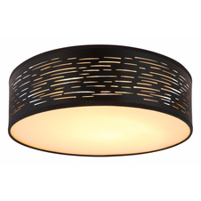 Stropní svítidlo, kov černý, plast černý a zlatý, 3 kroky svícení pomocí nástěnného vypínače, Ø38cm, V:13cm, včetně 1xLED 20W 230V, 1180lm, změna barvy světla 3000-4000-6000K