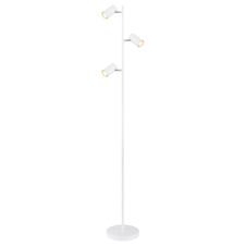 Stojací svítidlo kov bílý matný, DxŠxV:250x230x1540mm, délka kabelu 1800mm, bez žárovek 3xGU10 LED 5W 230V