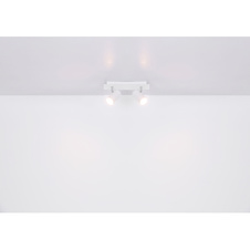 Stropní svítidlo, kov bílý matný, nastavitelné, DxŠxV:1800x100x185mm, bez žárovek GU10, max. 6x35W 230V