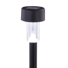 Solární svítidlo, plast černý, plast průhledný, balení 54 ks, IP44, vypínač, včetně 1x AAA 200mAh 1,2V Ni-Mh, ø55, V: 365, včetně 1xLED 0,06W 3,2V, bílá