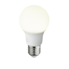 LED žárovka, plast opál, Ø6cm, V:10,8cm, 1xE27 LED 9W 230V, 810lm, 4000K.