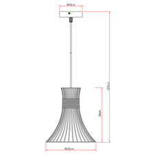 Závěsné svítidlo, kov černý, kovové tyče černé a zlaté, Ø22cm, V:120cm, bez žárovky 1xE27, max. 60W 230V