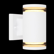 Venkovní svítidlo, hliník bílý, sklo průhledné, svítí nahoru i dolů, IP44, ŠxV: 10x17cm, H:13cm, bez žárovek 2xGX53, max. 11W 230V