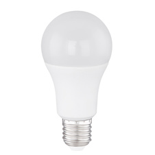 LED žárovka, plast opál bílý, RGB+bílá, kompatibilní s Google Assistant a Alexa, mob. aplikace, dálkové ovládání, stmívatelné, měnič a fixace barvy, Ø6cm, V:11,5cm, E27 RGBW LED 10W 230V, 850lm, změna barvy světla 2700-6500K