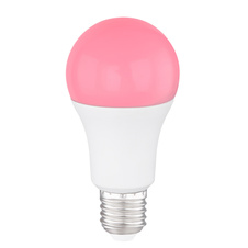 LED žárovka, plast opál bílý, RGB+bílá, kompatibilní s Google Assistant a Alexa, mob. aplikace, dálkové ovládání, stmívatelné, měnič a fixace barvy, Ø6cm, V:11,5cm, E27 RGBW LED 10W 230V, 850lm, změna barvy světla 2700-6500K