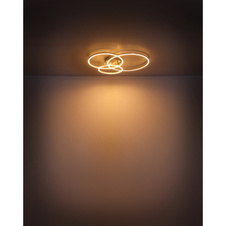 Stropní svítidlo, nikl, hliník, akryl opál bílý, DxŠxV: 71x55x10cm, včetně 1xLED 40W 230V, 4610lm zdroj, 1770lm, 3000K