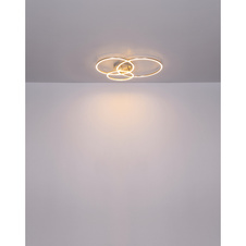 Stropní svítidlo, nikl, hliník, akryl opál bílý, DxŠxV: 71x55x10cm, včetně 1xLED 40W 230V, 4610lm zdroj, 1770lm, 3000K