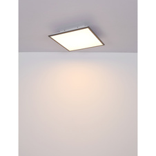 Stropní svítidlo, hliník bílý, grafit, akryl opál, DxŠxV: 45x45x8cm, včetně 1xLED 24W 230V, 1500lm, 3000K
