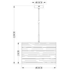 Závěsné svítidlo, kov černý, plast černý a zlatý, Ø38cm, V:120cm, bez žárovky 1xE27, max. 40W 230V