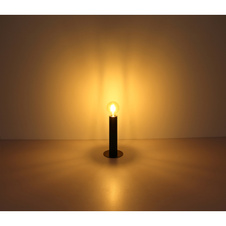 Závěsné svítidlo, kov černý, dřevo černé, kov nikl, textilní černý kabel, Ø12cm, V:160cm, bez žárovky 1xE27, max. 60W 230V