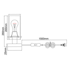 Stolní lampa, kov černý, kov mosaz, kouřové sklo, černý PVC kabel, s vypínačem na kabelu, Ø10cm, V:26cm, délka kabelu 1,5m, bez žárovky 1xE27, max. 40W 230V