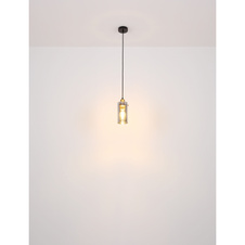 Stolní lampa, kov černý, kov mosaz, kouřové sklo, černý PVC kabel, s vypínačem na kabelu, Ø10cm, V:26cm, délka kabelu 1,5m, bez žárovky 1xE27, max. 40W 230V