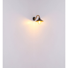 Závěsné svítidlo, kov černý a zlatý, lano, Ø22cm, V:120cm, bez žárovky 1xE27, max. 60W 230V
