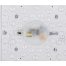 Stropní svítidlo, kov černý, dřevo hnědé, akryl bílý, DxŠxV: 39x39x9cm, včetně LED 24W 230V, 2500lm zdroj, 1020lm výstup, změna barvy světla přepínačem na svítidle 3000/4500/6000K