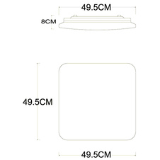 Stropní svítidlo, kov bílý, akryl bílý, třpytivý efekt, průhledné akrylové křišťály, stmívatelné, fixace barvy, SmartLight, aplikace, časovač, dál.ovládání, 2xAAA, Ø50cm, V:10cm, LED 40W 230V 425-4250lm zdroj, 298-2980lm výstup, 2700-6500K