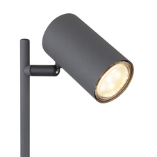 Stolní lampa, kov grafit, kov vzhled dřeva, Ø12cm, V:35cm, délka kabelu 1,5m, bez žárovky 1xGU10 max. LED 5W 230V