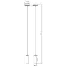 Závěsné svítidlo, kov grafit/vzhled dřeva, černý PVC kabel, DxŠxV: 9x9x120cm, bez žárovky 1x GU10 35W 230V