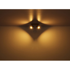 Nástěnné svítidlo, kov černý, plast černý, černý PVC kabel, s vypínačem, Flexo, ŠxV:7x44cm, H:32cm, délka kabelu 1,5m, bez žárovky 1xGU10, max. 25W 230V