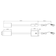 Nástěnné svítidlo, kov černý, plast černý, černý PVC kabel, s vypínačem, Flexo, ŠxV:7x44cm, H:32cm, délka kabelu 1,5m, bez žárovky 1xGU10, max. 25W 230V