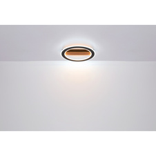 Stropní svítidlo, kov černý, akryl opál, DxŠxV: 45x45x5cm, včetně LED 30W 230V, 3831lm zdroj, 1860lm výstup, barva světla: uvnitř 3000K, zvenčí 6500K