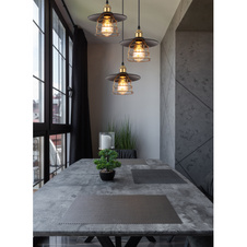 Závěsné svítidlo, kov černý, mosaz, černý PVC kabel, Ø:33cm, V:155cm, bez žárovek 3xE27, max. 60W 230V