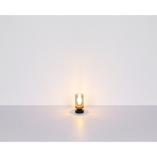 Závěsné svítidlo, kov černý, dřevo, kouřové sklo, Ø10cm, V:150cm, bez žárovky 1xE27, max. 40W 230V